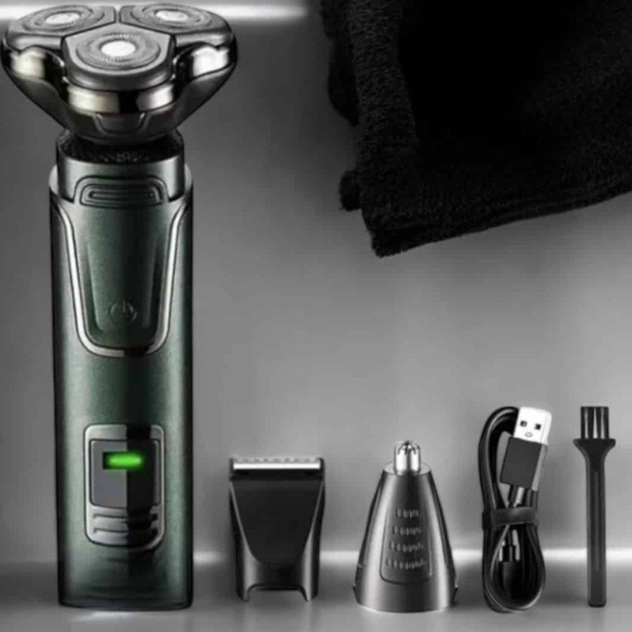 Professional Hair and Beard Care Set with 3 Heads Body, Nose and Ear Hair Removal Professional Hair and Beard Care Set with 3 Heads Body, Nose and Ear Hair Removal