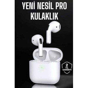 White New Generation Pro Bluetooth Headset High Sound Quality ANC Feature