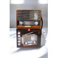 Wooden Look Retro Bluetooth Radio with USB, AUX and SD Card Input