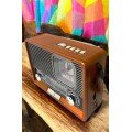 Wooden Look Retro Bluetooth Radio with USB, AUX and SD Card Input