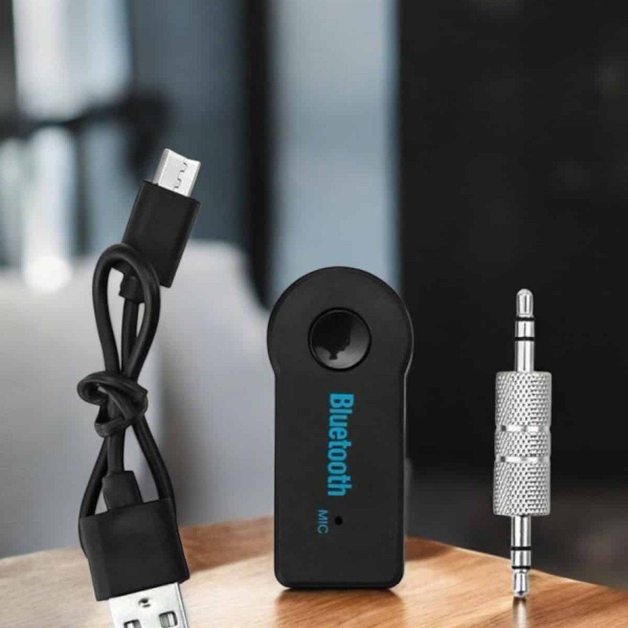 Wireless Bluetooth Aux Car Kit Black with Memory Card
