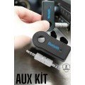 Wireless Bluetooth Aux Car Kit Black with Memory Card