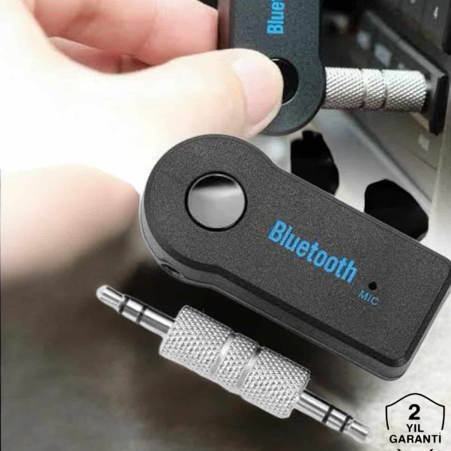 Wireless Bluetooth Aux Car Kit Black with Memory Card