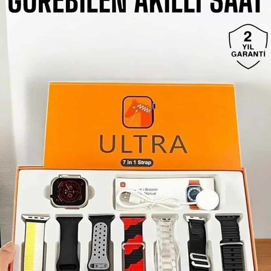 Smart Watch with 7 Different Bands, Call Answering Notification GPS Feature