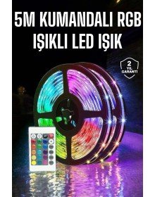 5 Meter LED Strip RGB Light with Remote Control Power Adapter Suitable for All Environments
