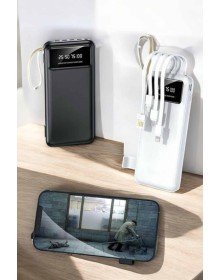 20.000 Mah LED Illuminated LCD Screen USB Port Type-C Lightning Powerbank