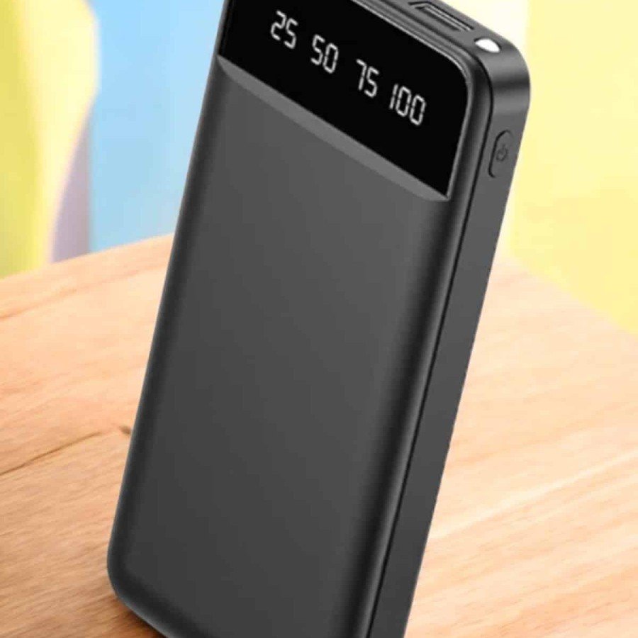 Powerbank 20.000 Mah LCD Screen USB Lightning Type-C Compatible iOS and Android