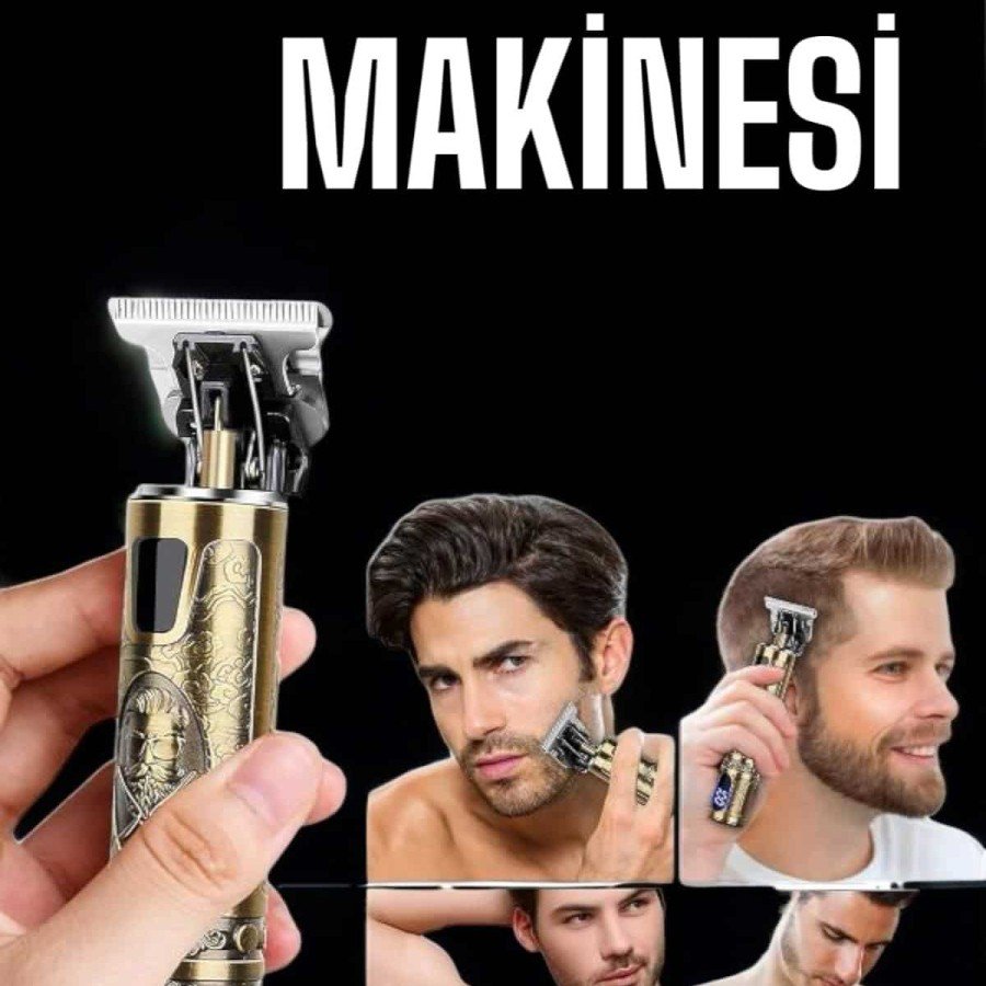 Shaver Rechargeable Professional Hair Clipper Gold Scratch Shaving