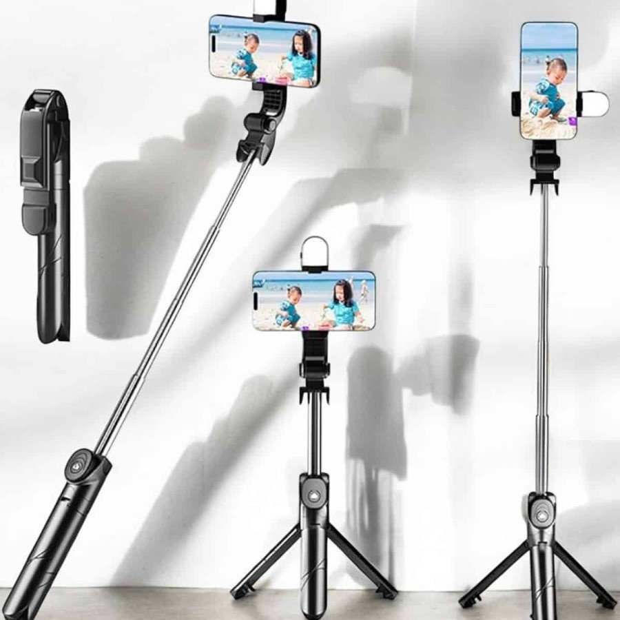 Tripod Wireless Bluetooth Connected Selfie Stick 360 Degree Rotatable