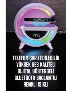 Bluetooth Speaker 15W Wireless Fast Charging LED Night Light