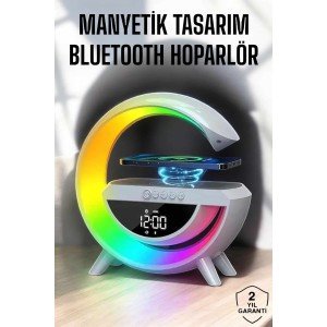 Bluetooth Speaker with Digital Display Wireless Charging RGB Light