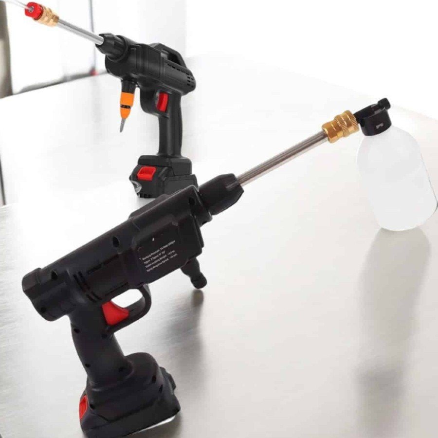 Rechargeable Car Wash Gun with Water Pressure Chamber and Battery