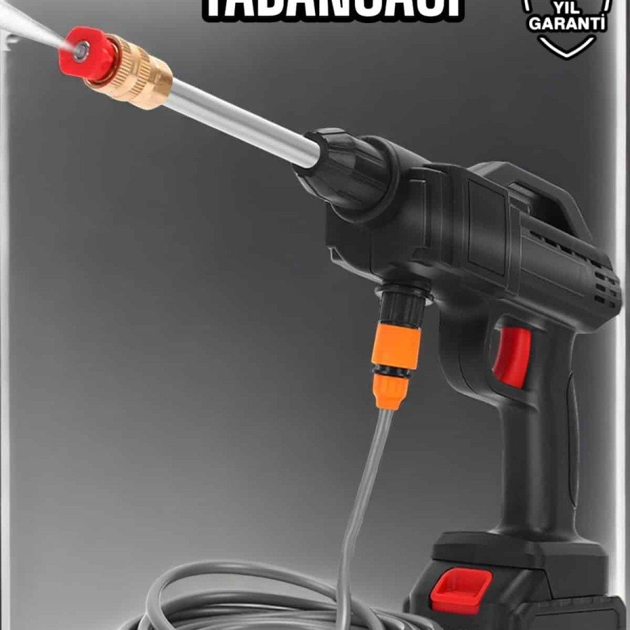 Rechargeable Car Wash Gun with Water Pressure Chamber and Battery