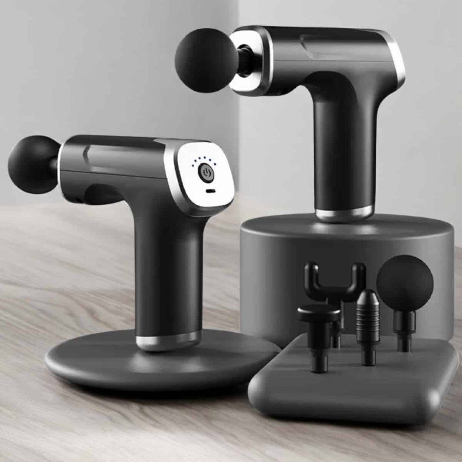 Rechargeable Pulsed Massage Gun for Muscle and Body Pains with 4 Heads
