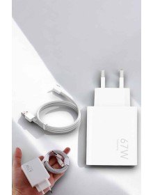 Charger 67W Fast Charging Turbo Type-C Compatible Charging Adapter Cable