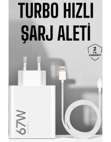 Charger 67W Fast Charging Turbo Type-C Compatible Charging Adapter Cable