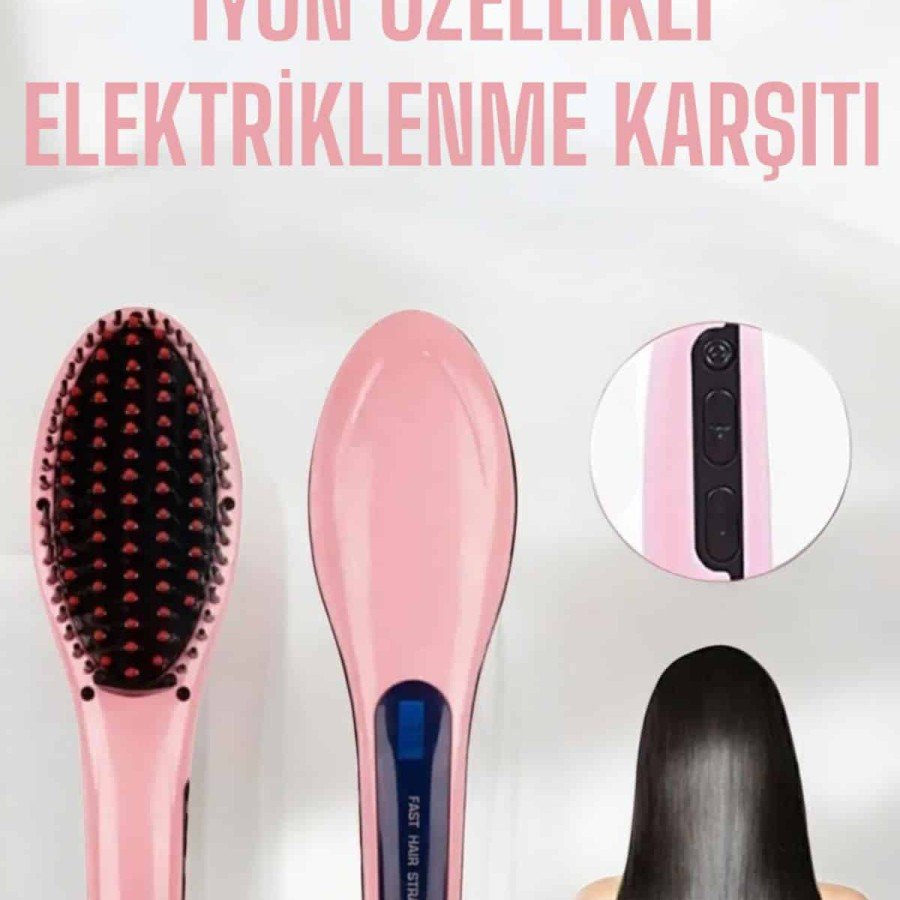 Blow Dryer Effective Hair Straightener Comb Anti-Fragment Swivel Cord Heat Adjustable