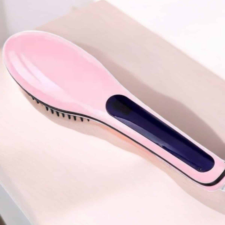 Hair Straightener Comb Heat Adjustable Anti-Damage Straightener Blow Dryer Comb