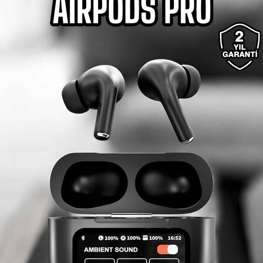 Wireless Bluetooth Headset with Display, Long Charging Time, ANC Supported