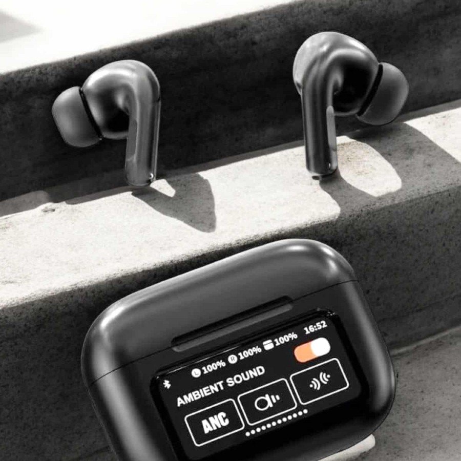 Wireless Bluetooth Headset with Display, Long Charging Time, ANC Supported