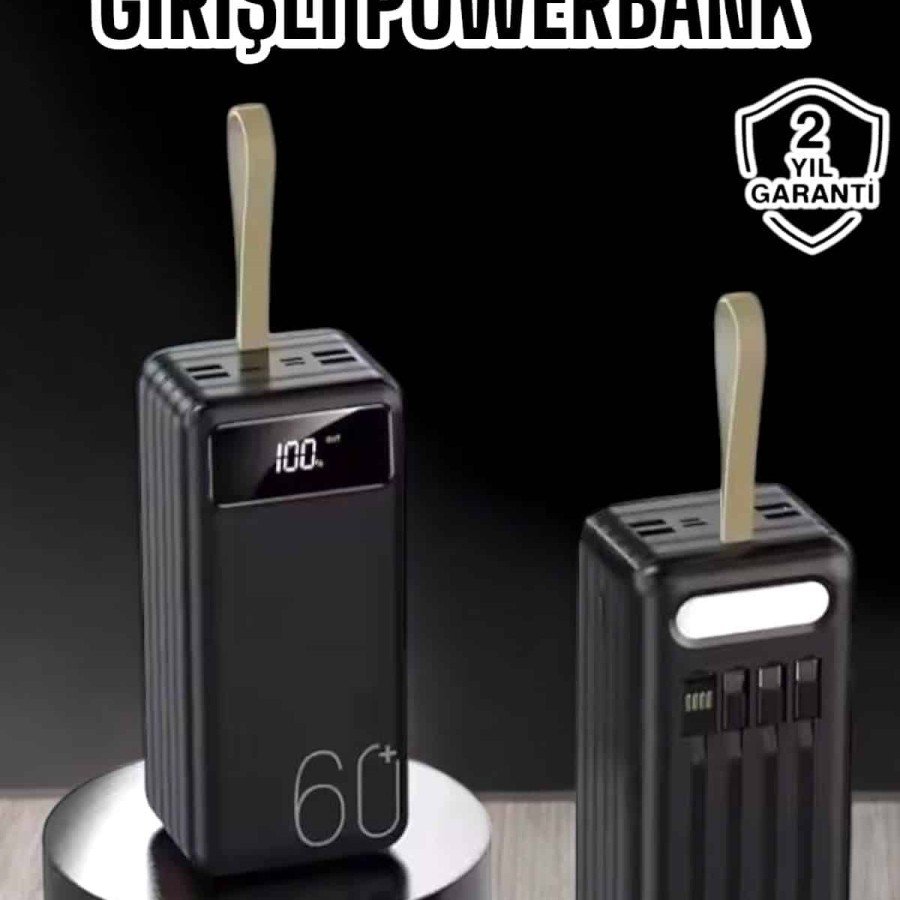 Powerbank 60.000 MAH 4 Ports Long Charging Time with Digital Display