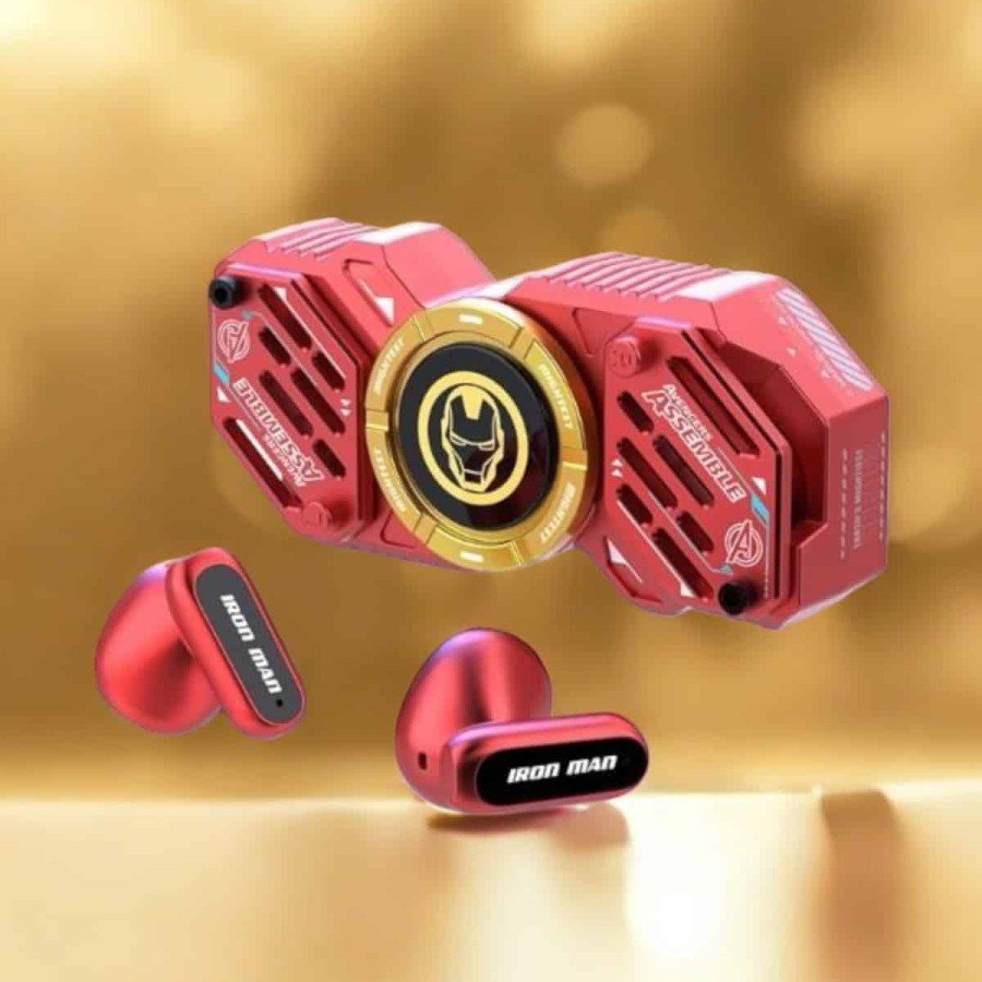 Red Wireless Bluetooth Headset Fidget Spinner Headset