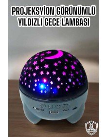Star Projection Night Light Rechargeable Portable