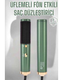 Blow Dryer Comb Straightener Ceramic Coating Anti-Frizz