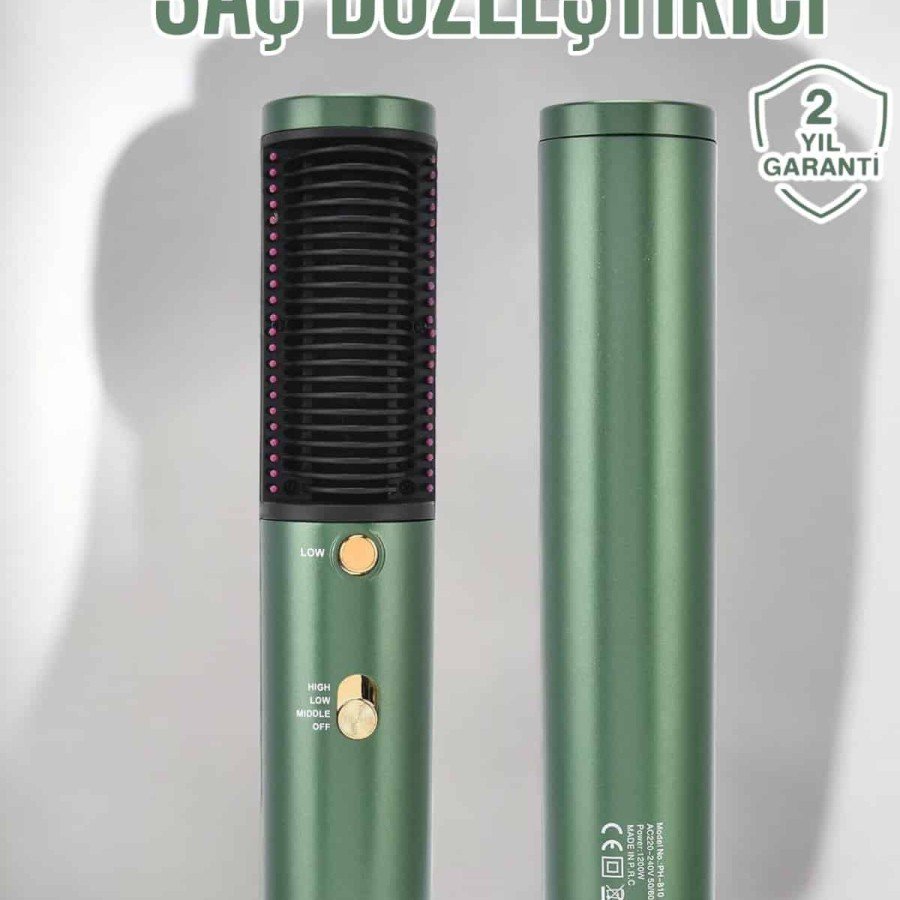 Blow Dryer Comb Straightener Ceramic Coating Anti-Frizz