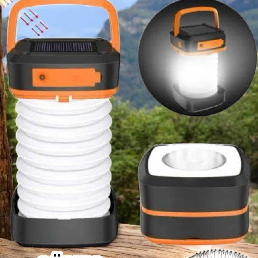 Solar Powered LED Lamp Camping Lamp Foldable Lamp USB Rechargeable