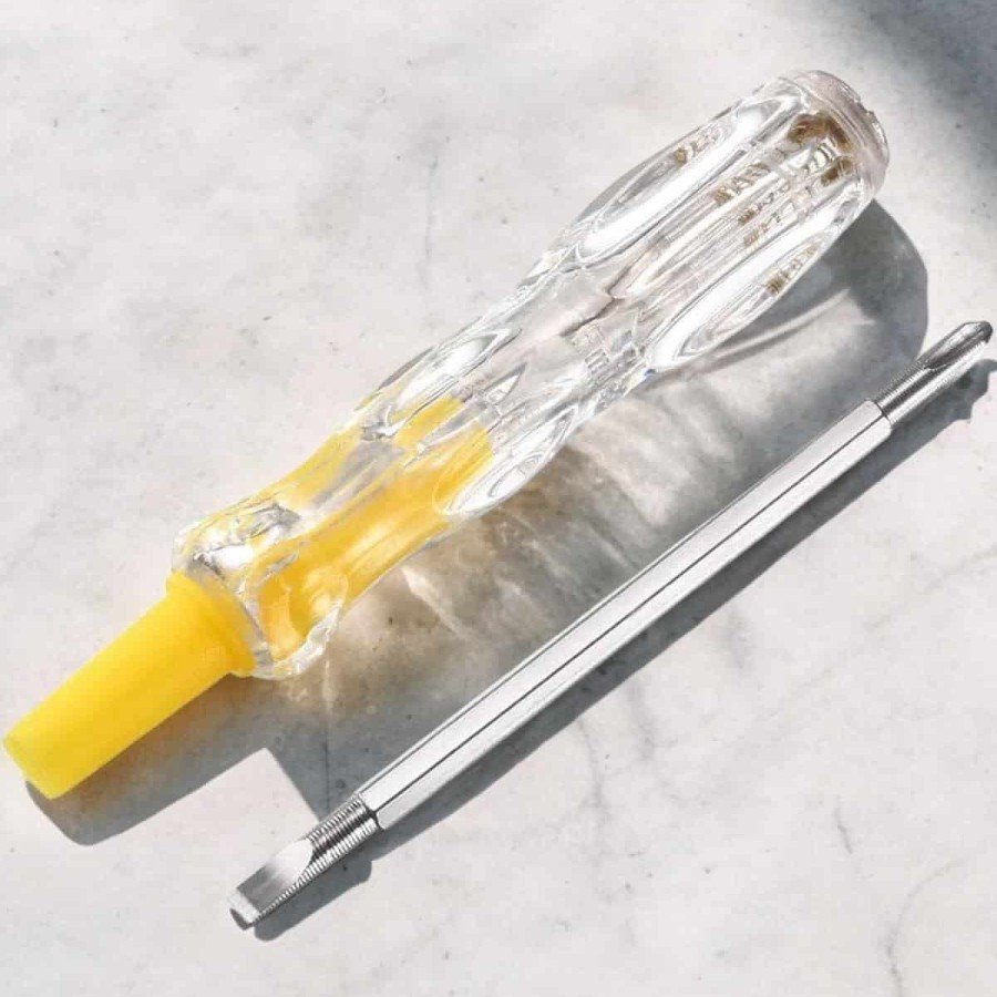 Double Sided Electrical Control Pen Transparent Screwdriver