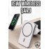 Vehicle compatible Wireless 15W Portable Charger Dual Cable