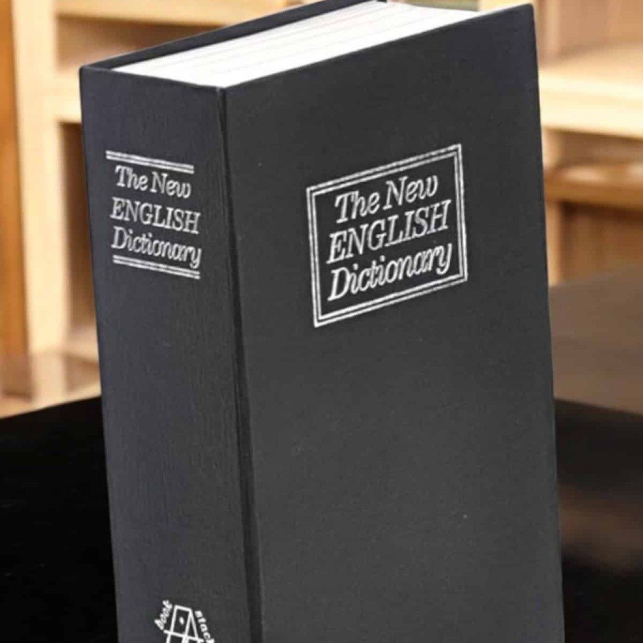 Hidden Safe English Dictionary Book Look Secret Mini Steel Safe with Key Locked