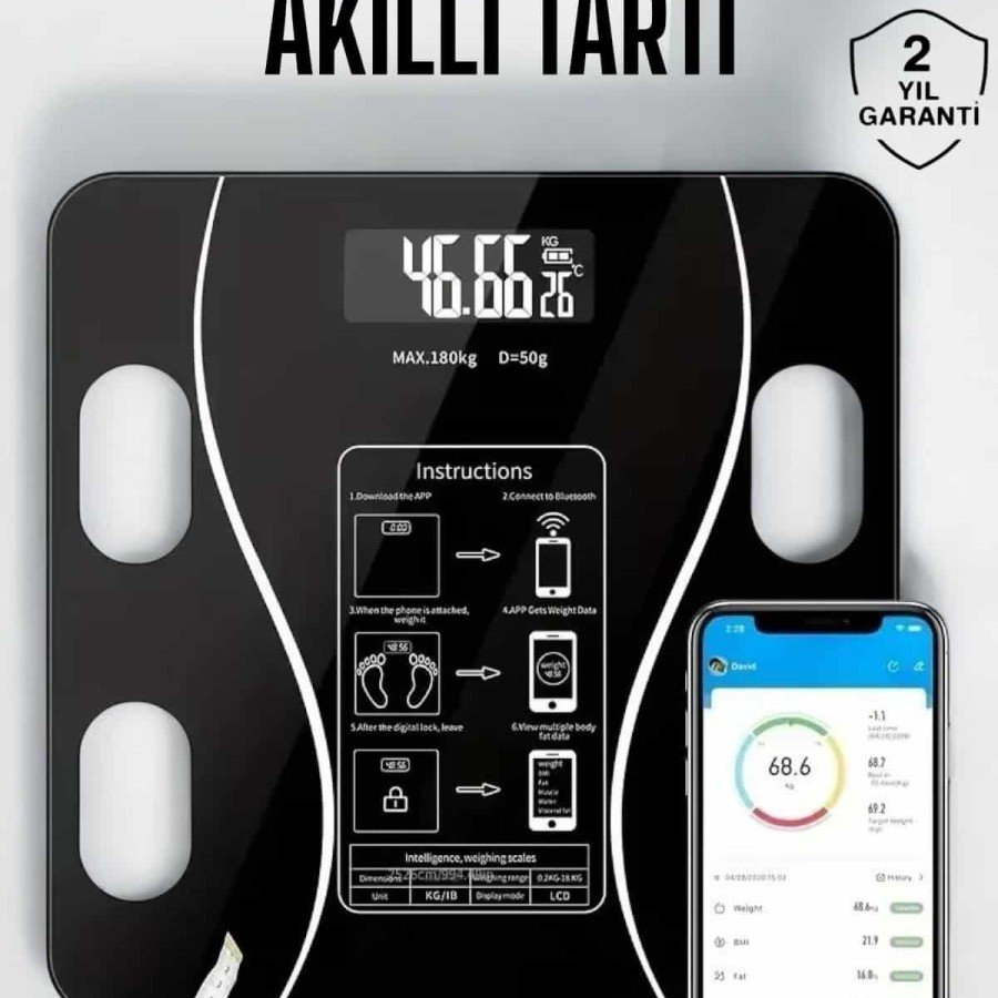 Smart Weighing Scale That Can Measure Fat with Bluetooth Connection New Generation
