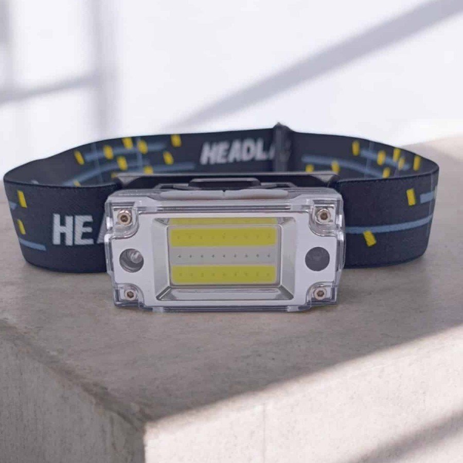 Rechargeable Head Torch Water Resistant Adjustable Camping Flashlight
