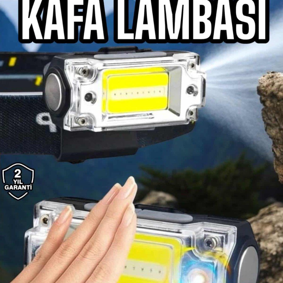 Rechargeable Head Torch Water Resistant Adjustable Camping Flashlight