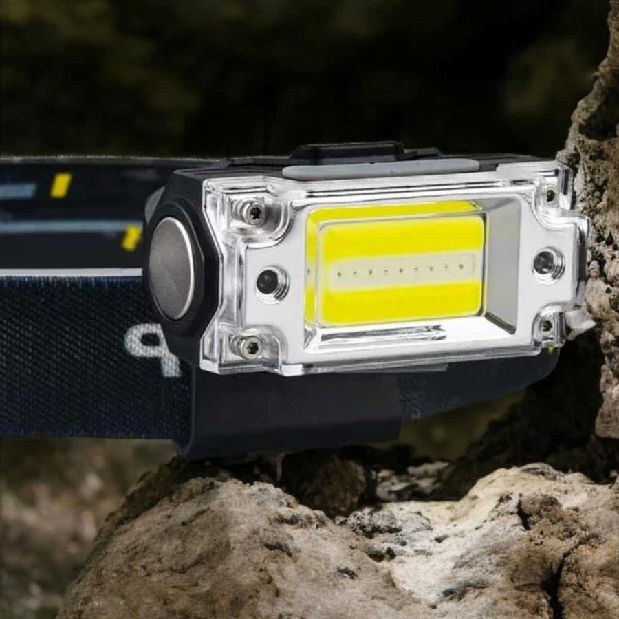 Rechargeable Head Torch Water Resistant Adjustable Camping Flashlight