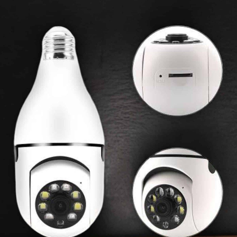 Bulb Appearance Security Camera, Wifi Camera with Base, Rotatable Bulb Appearance Security Camera, Wifi Camera with Base, Rotatable