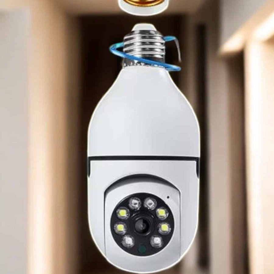 360 Degree Rotating Home Camera with Wifi Camera Holder and Bulb Appearance 360 Degree Rotating Home Camera with Wifi Camera Holder and Bulb Appearance