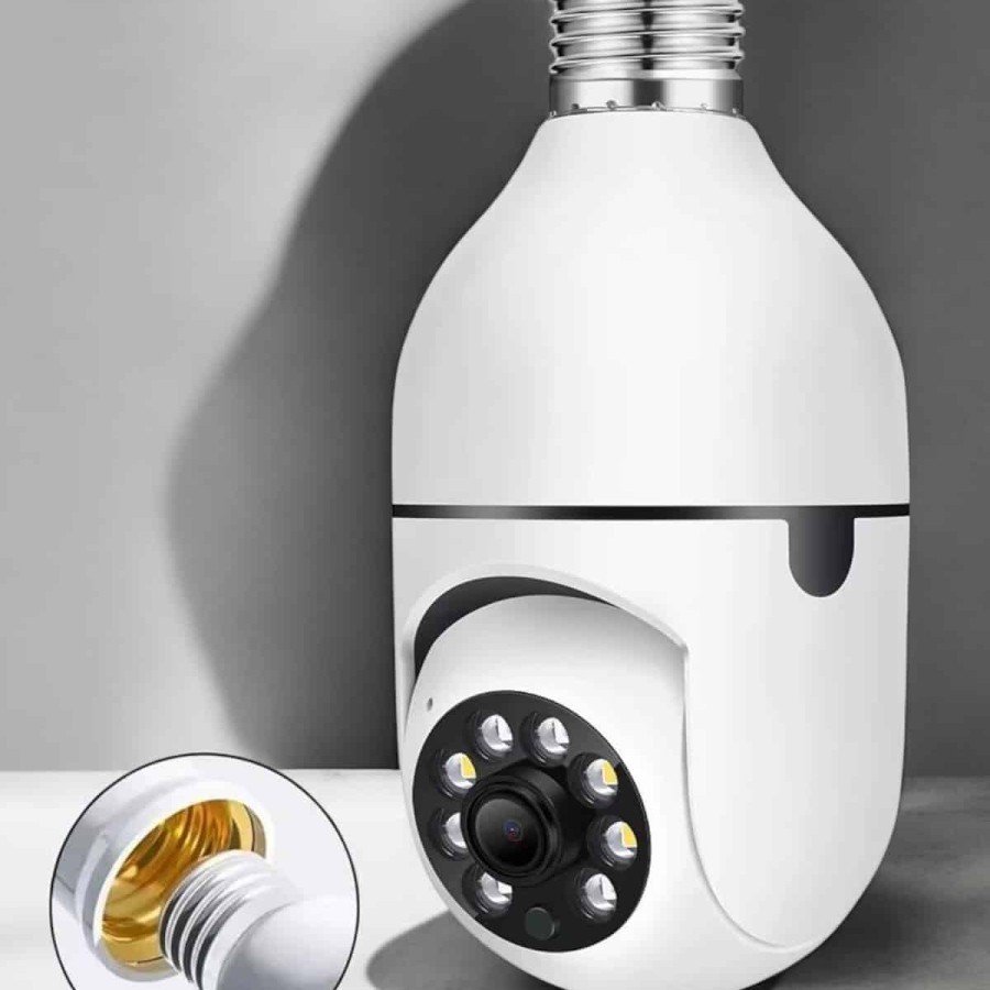 360 Degree Rotating Home Camera with Wifi Camera Holder and Bulb Appearance 360 Degree Rotating Home Camera with Wifi Camera Holder and Bulb Appearance