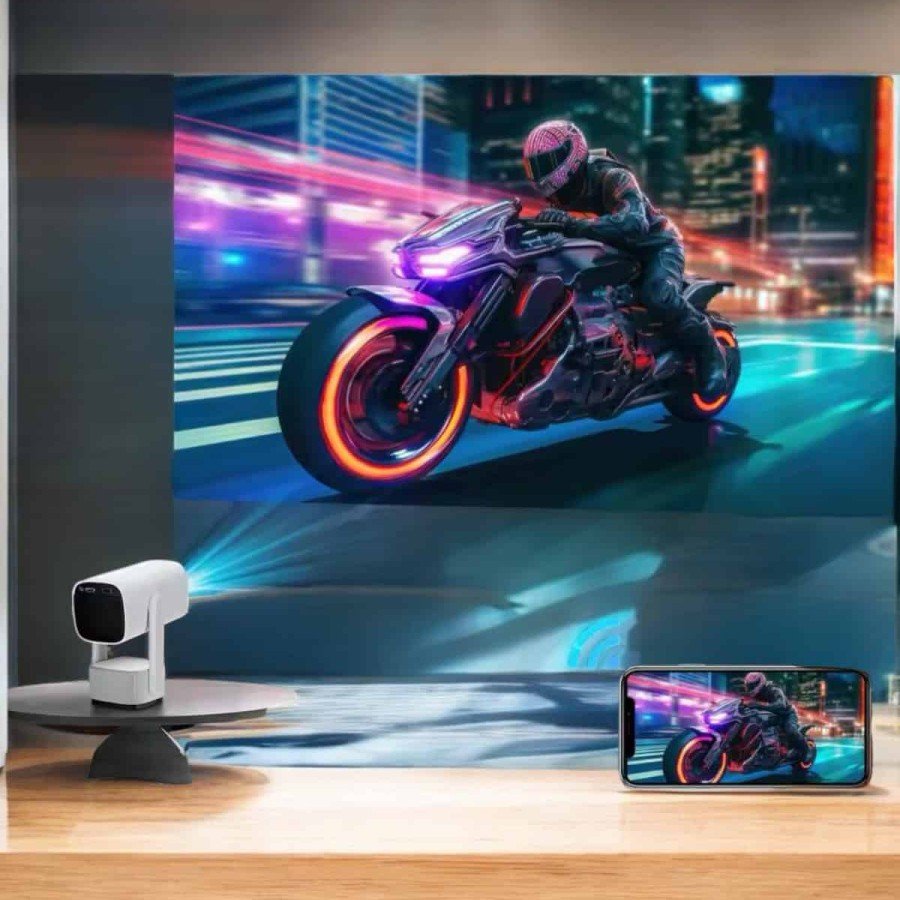 Smart Projection Portable Cinema Projector with Powerbank 4k HD Quality Smart Projection Portable Cinema Projector with Powerbank 4k HD Quality
