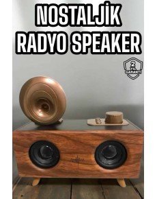 Bluetooth Speaker Wooden Classic Retro Gramophone Bluetooth Music Box