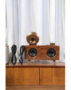 Bluetooth Speaker Wooden Classic Retro Gramophone Bluetooth Music Box