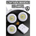 Spot Lamp LED Light 3 Remote Control Battery Operated Adhesive Wireless