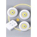 LED Lamp 3 LED Remote Controlled Adhesive White Light