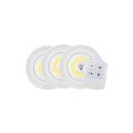 LED Lamp 3 Pieces Remote Controlled Adhesive