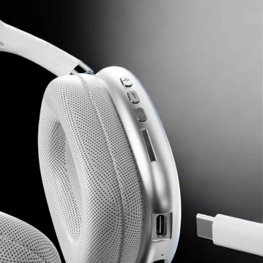 P9 Air Max Wireless 5.0 Bluetooth Headset with Microphone White High Sound Quality P9 Air Max Wireless 5.0 Bluetooth Headset with Microphone White High Sound Quality