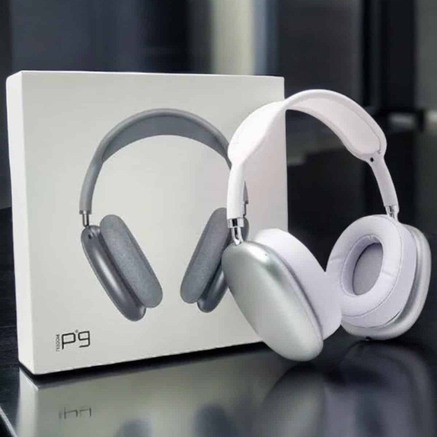 P9 Air Max Wireless 5.0 Bluetooth Headset with Microphone White High Sound Quality P9 Air Max Wireless 5.0 Bluetooth Headset with Microphone White High Sound Quality
