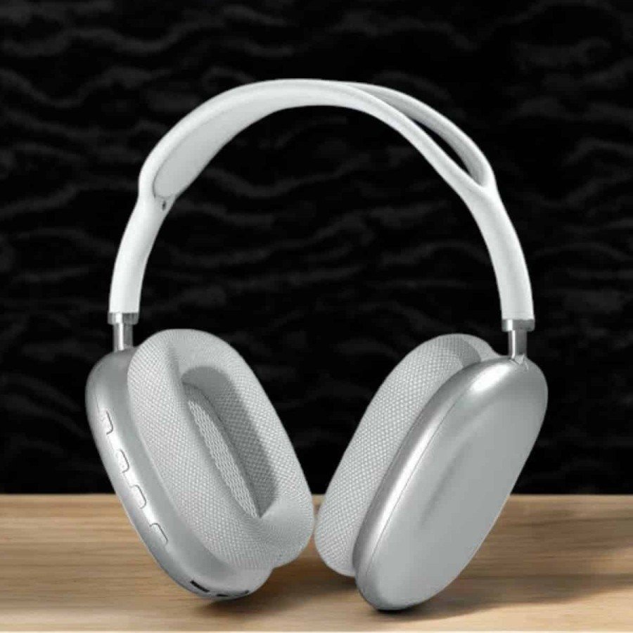 P9 Plus Wireless On-Ear Bluetooth Headset White On-Ear Wireless Headset with Microphone
