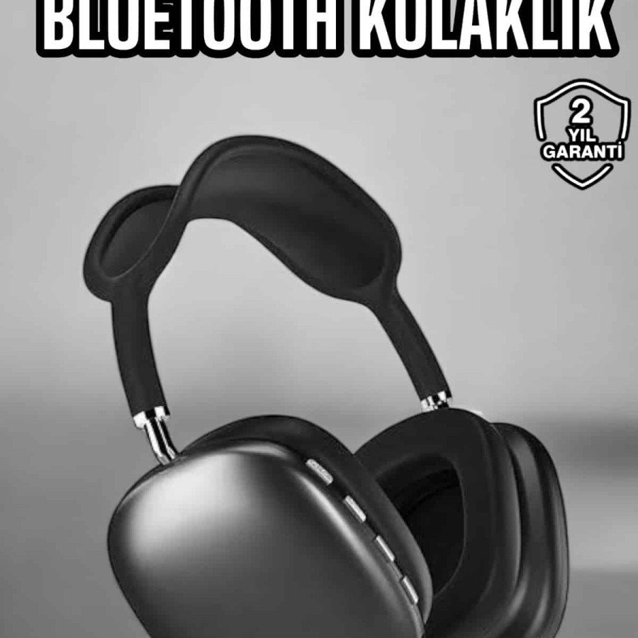 P9 Plus Headphone Black On-Ear Wireless with Bluetooth Connection